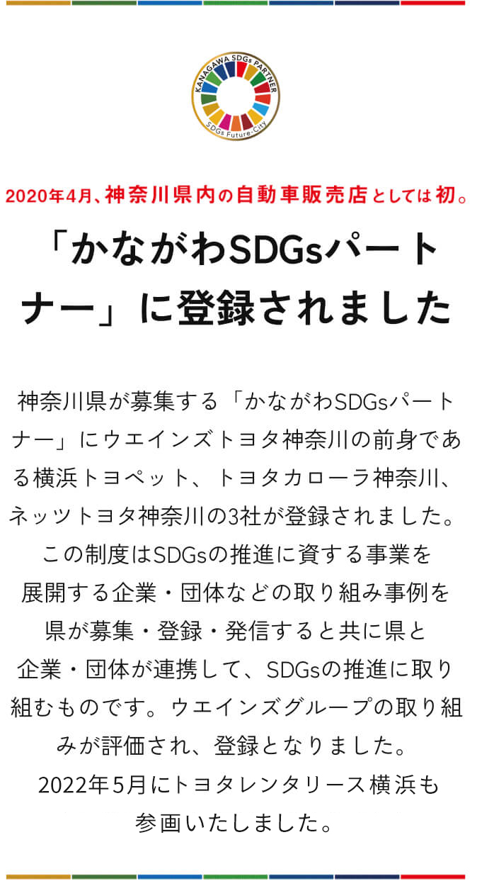 「かながわSDGsパートナー」に登録されました